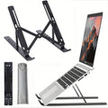 MaxTech Adjustable Aluminum Laptop Stand — 6-Level Height, Foldable