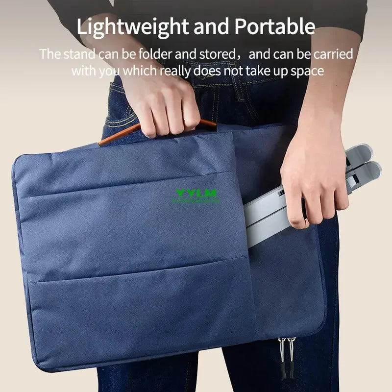 MaxTech Foldable Aluminum Laptop Stand — Compact & Portable